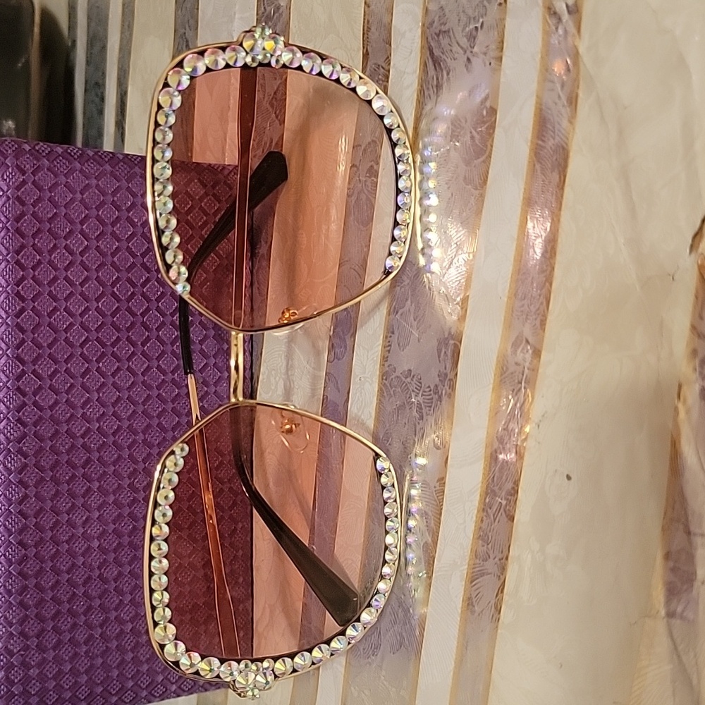 Luxury Rhinestone Square Sunglasses Women Fashion